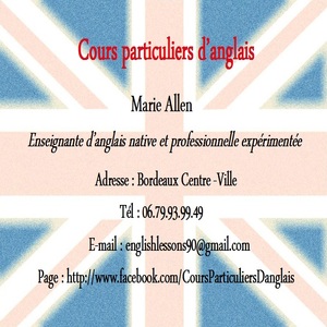 Marie Allen - Prof d'anglais - Bordeaux