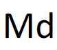 symbole de l'atome de mendélévium