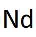 symbole de l'atome de néodyme
