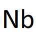 symbole de l'atome de niobium