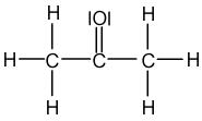 Représentation de Lewis de l'acetone